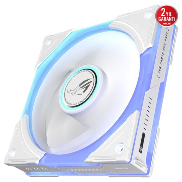 ASUS ROG Eurux GR120 ARGB 120mm beyaz kasa fanı; LED IŞIKAÇ Sistemi, 2 Yıl Garantili, ARGB aydınlatmalı soğutucu fan.
